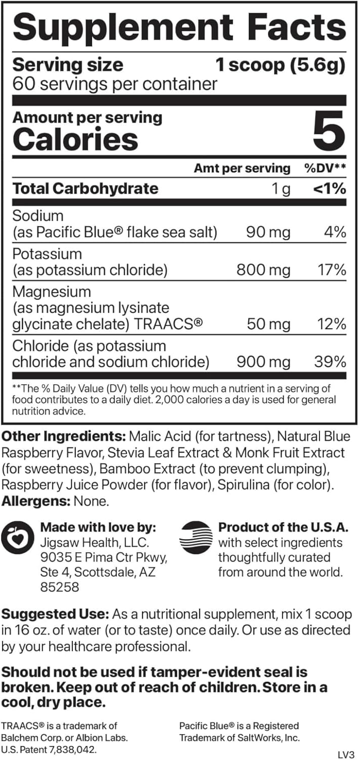 Jigsaw Health Adrenal and Potassium Bundle - Blue Raspberry, 60 Servings