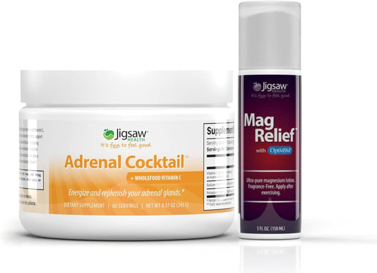 Jigsaw Health Adrenal Cocktail and MagRelief Bundle for Ultimate Wellness