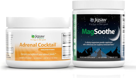 Jigsaw Health Adrenal Cocktail and MagSoothe Bundle - Support Adrenal Health and Relaxation