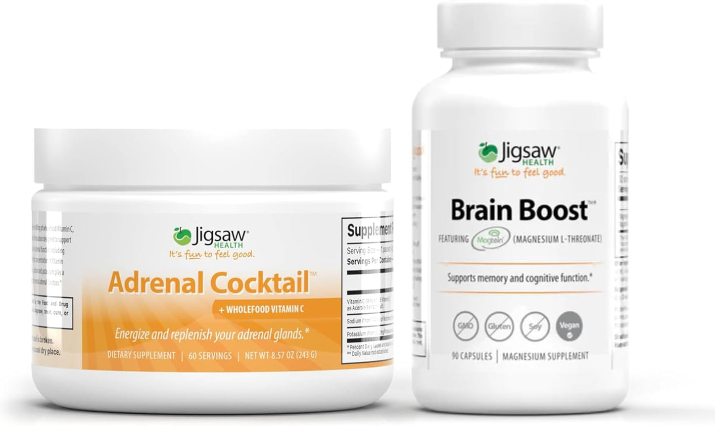 Jigsaw Health Bundle: Adrenal Cocktail™ and Brain Boost™ for Optimal Wellness