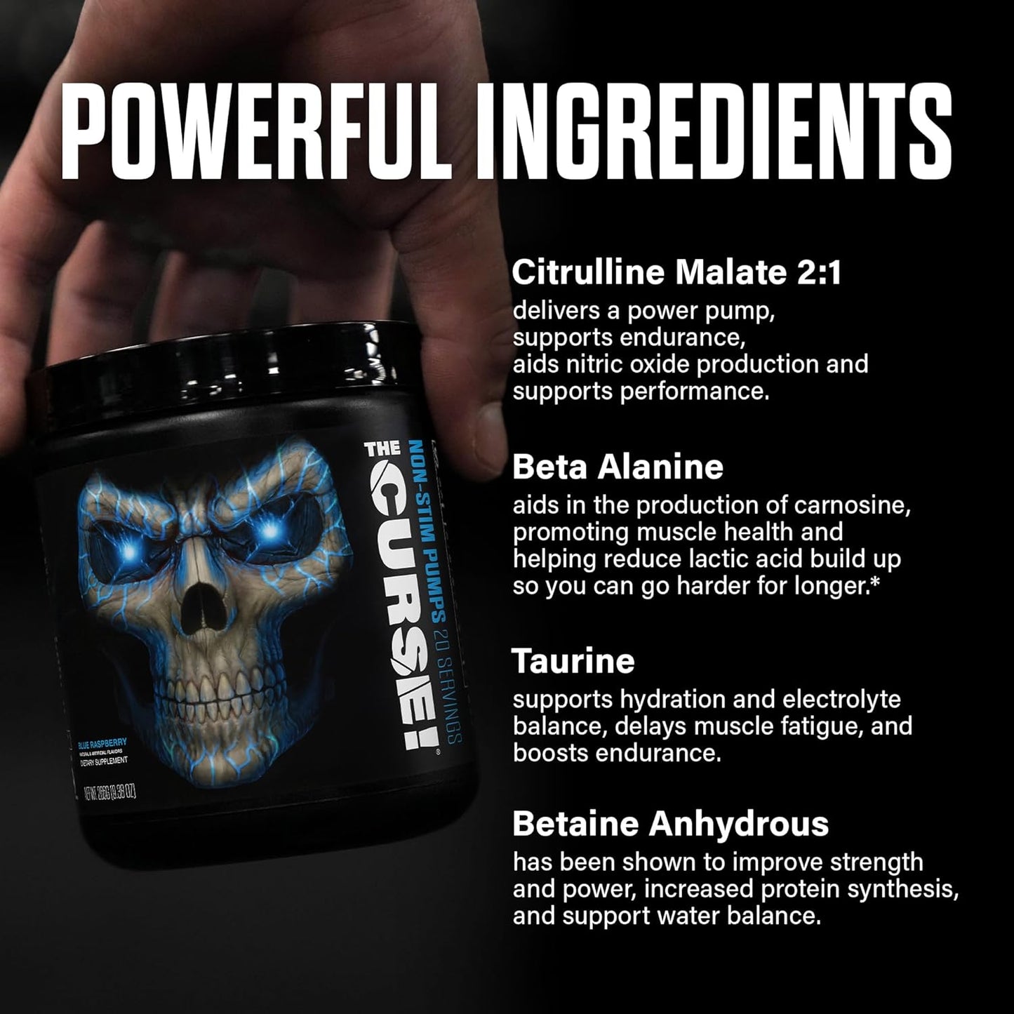 JNX Sports Non-Stimulant Pre-Workout Supplement for Enhanced Endurance and Power - Watermelon Flavor - 20 Servings