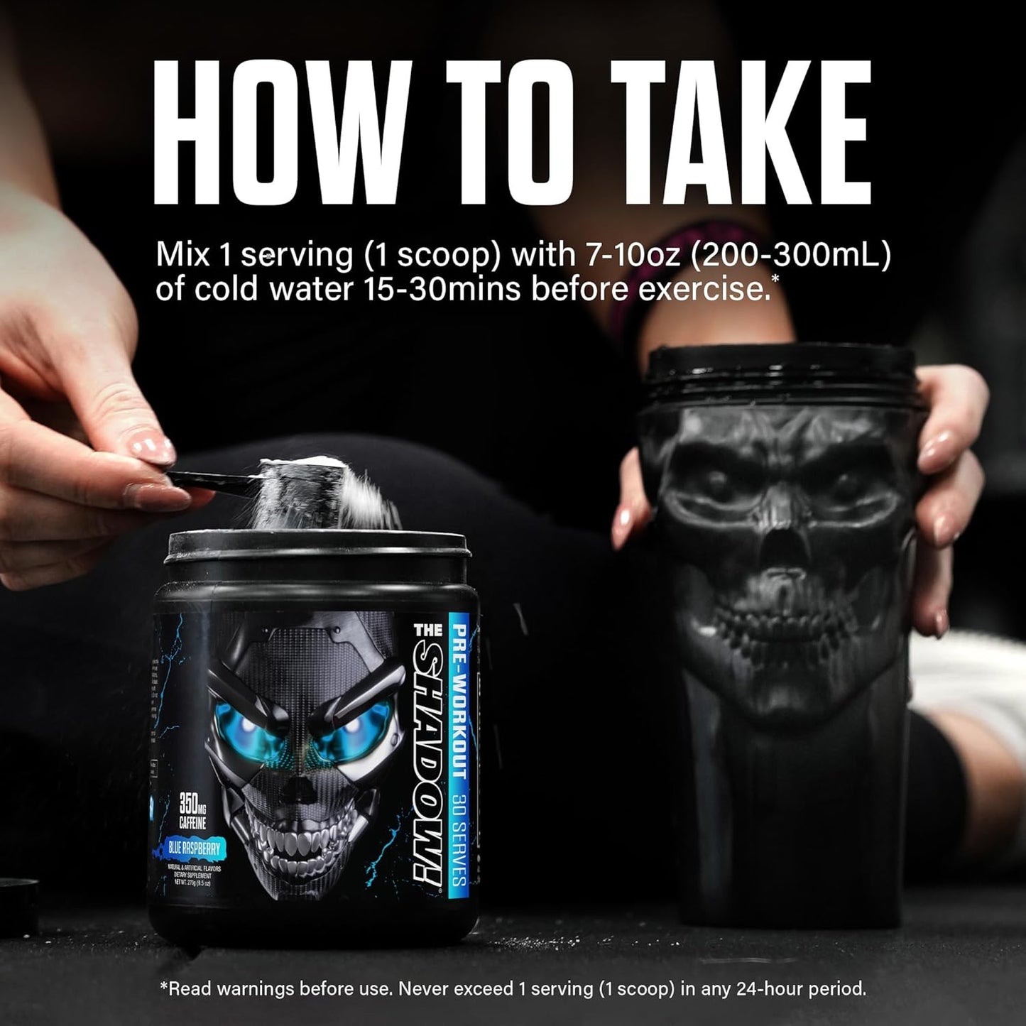 JNX SPORTS The Shadow Lemon Preworkout - 30 Servings, 350mg Caffeine for Electric Energy, Mental Focus, & Strength
