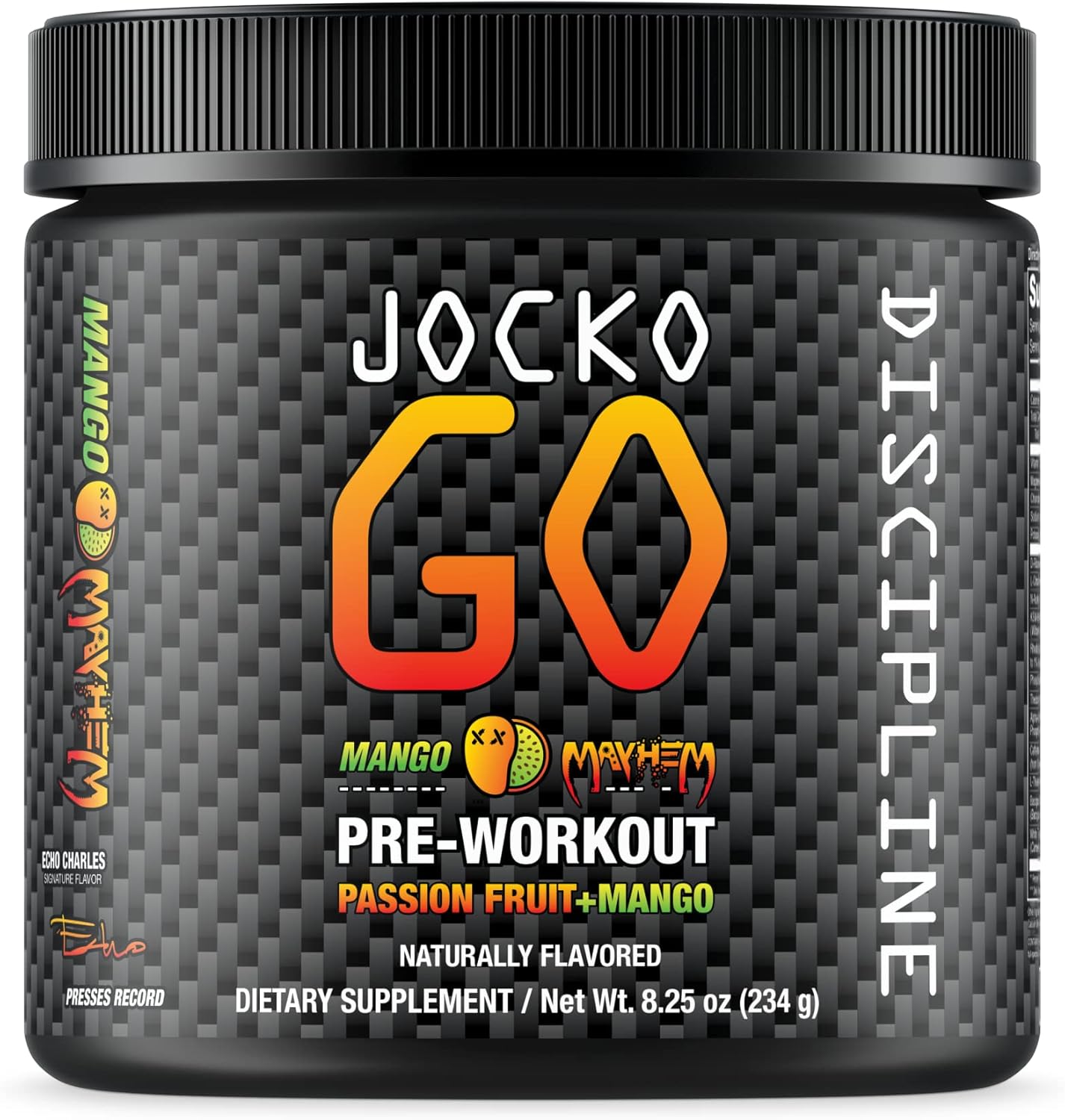 Jocko Fuel Mango Pre Workout Powder for Endurance & Stamina - Keto & Sugar Free Blend with L-Citrulline, Nootropic & Caffeine - Ideal for Distance Running, Cycling, Jiu Jitsu - 30 Servings