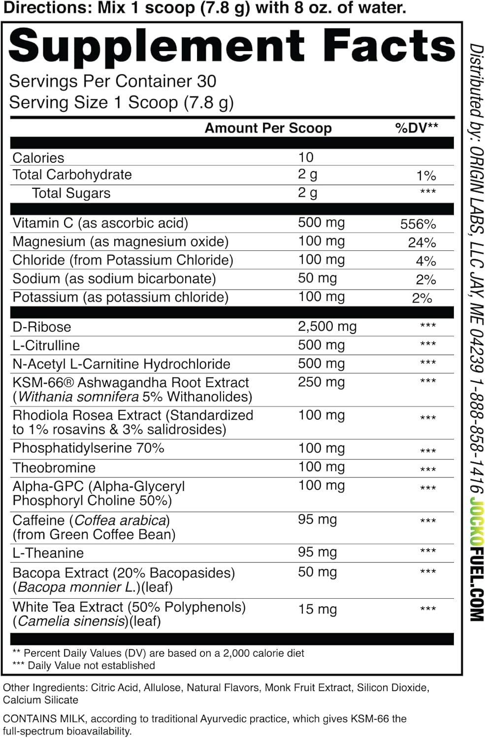 Jocko Fuel Mango Pre Workout Powder for Endurance & Stamina - Keto & Sugar Free Blend with L-Citrulline, Nootropic & Caffeine - Ideal for Distance Running, Cycling, Jiu Jitsu - 30 Servings