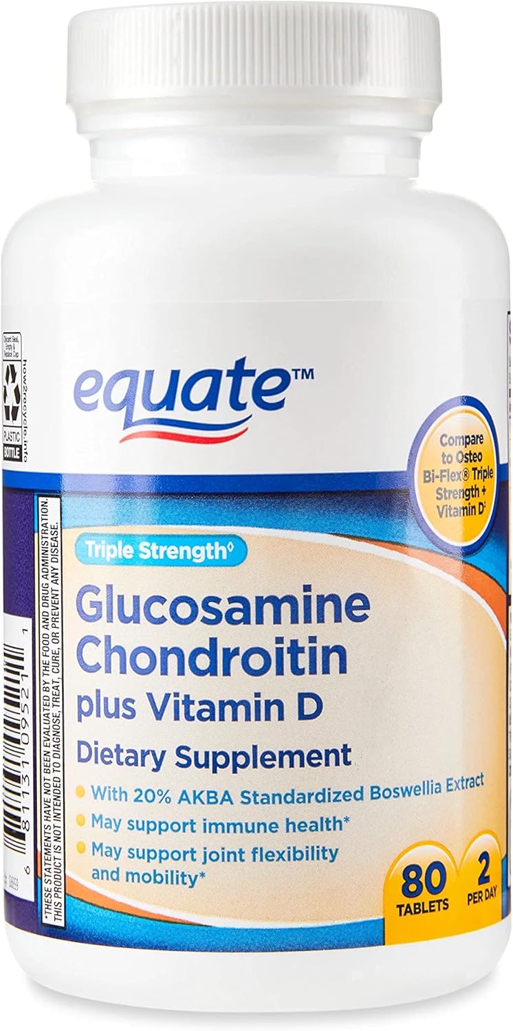 jogi Triple Strength Glucosamine Chondroitin with Vitamin D Supplement Tablets - 80 Count
