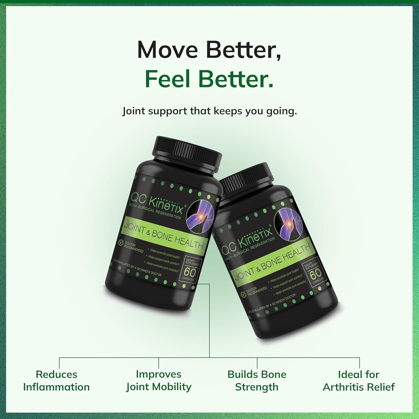 Joint and Bone Health Capsules by QC Kinetix - Natural Joint Support Supplement