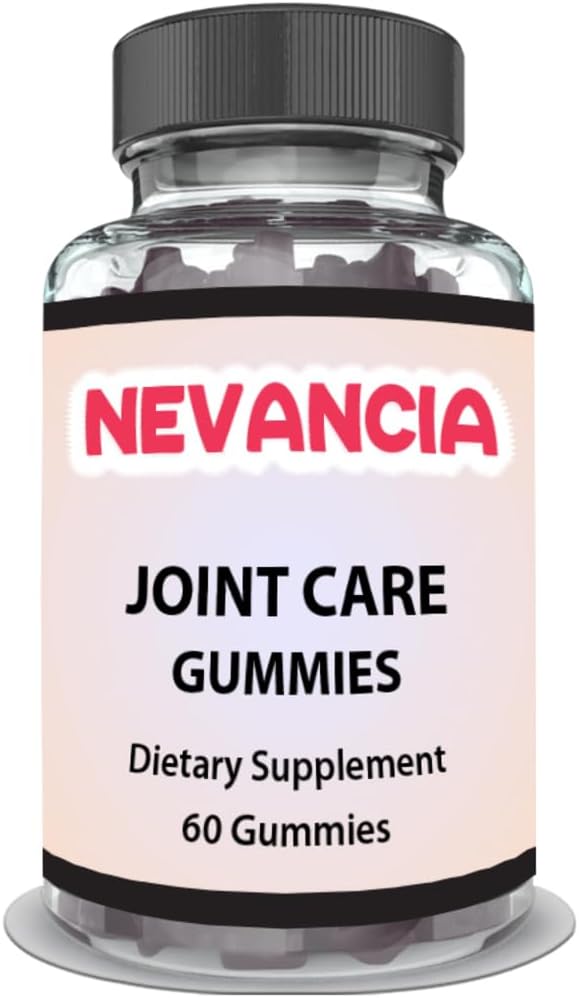 Joint Care Gummies with Glucosamine Sulfate for Men & Women, Bone & Joint Health Support, Natural Raspberry Flavor, 60 Gummies
