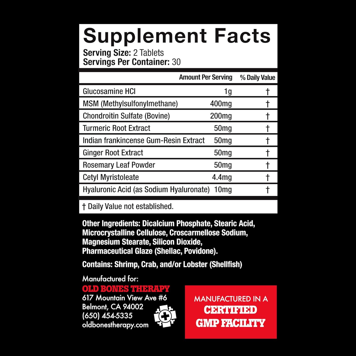 Joint Care Supplement for Aging Bones - Old Bones Therapy Formula