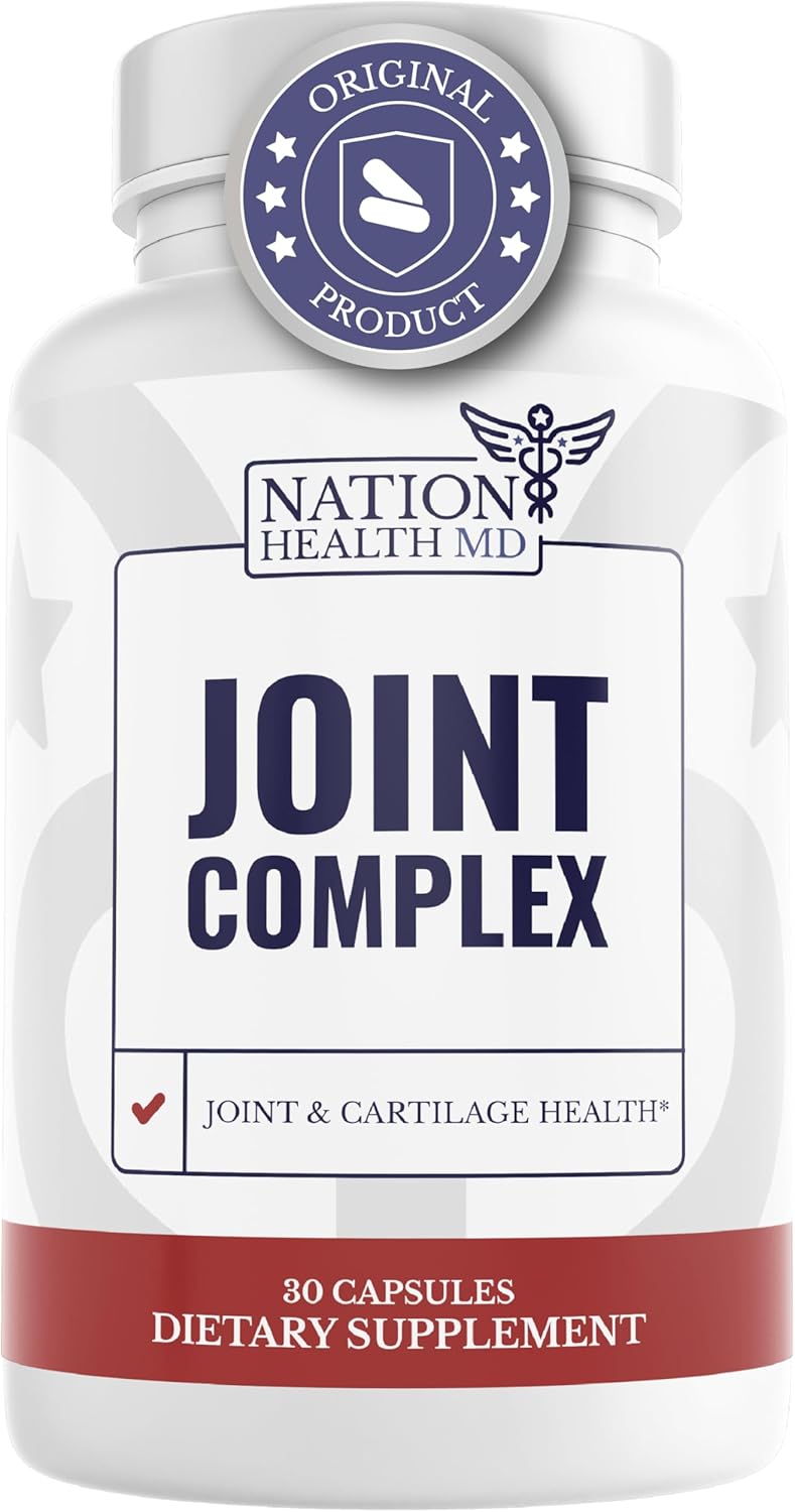 Joint & Cartilage Health Supplement with Calcium, NEM Eggshell Membrane, and Boswellia Serrata - 30 Capsules for Men & Women