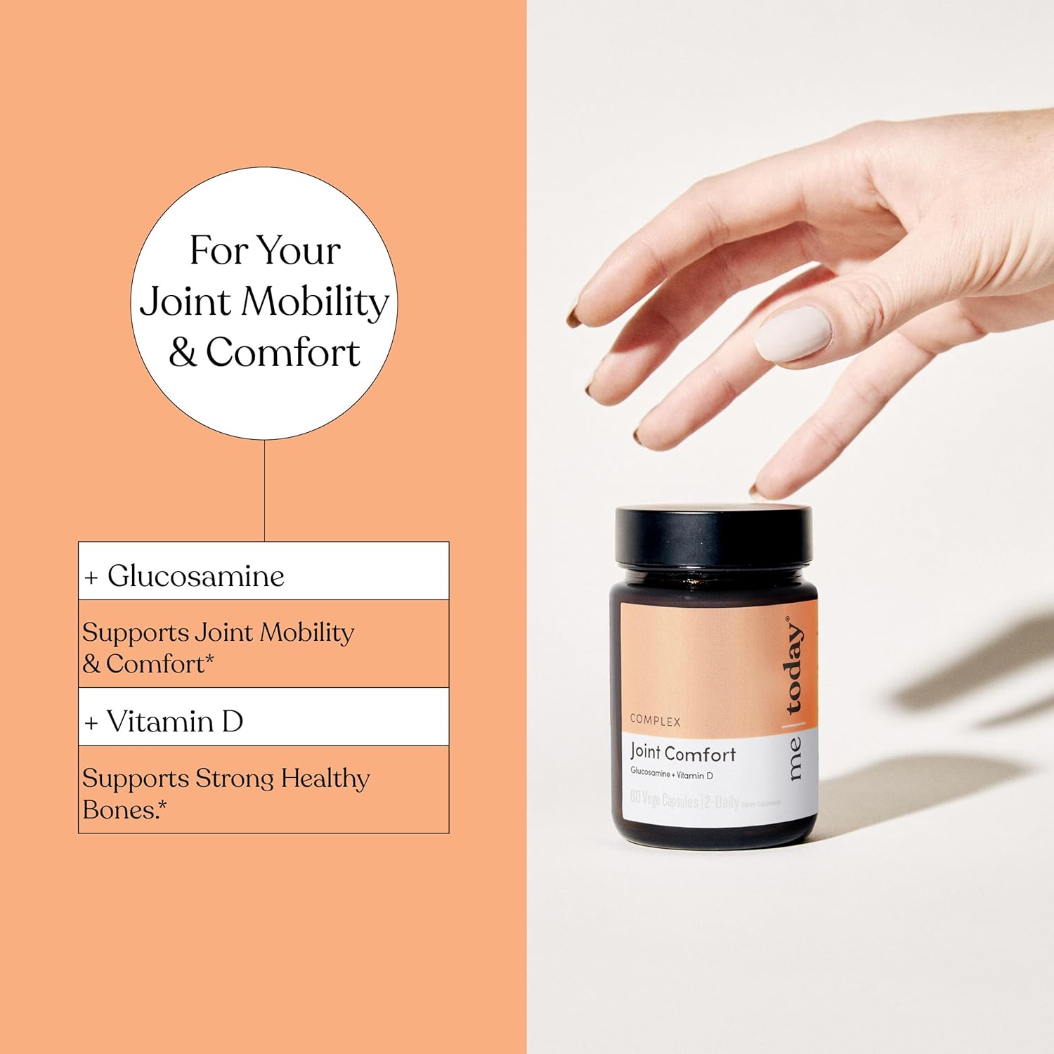 Joint Comfort Supplement with Glucosamine, Vitamin D, and Chondroitin - 60 Capsules for Daily Support