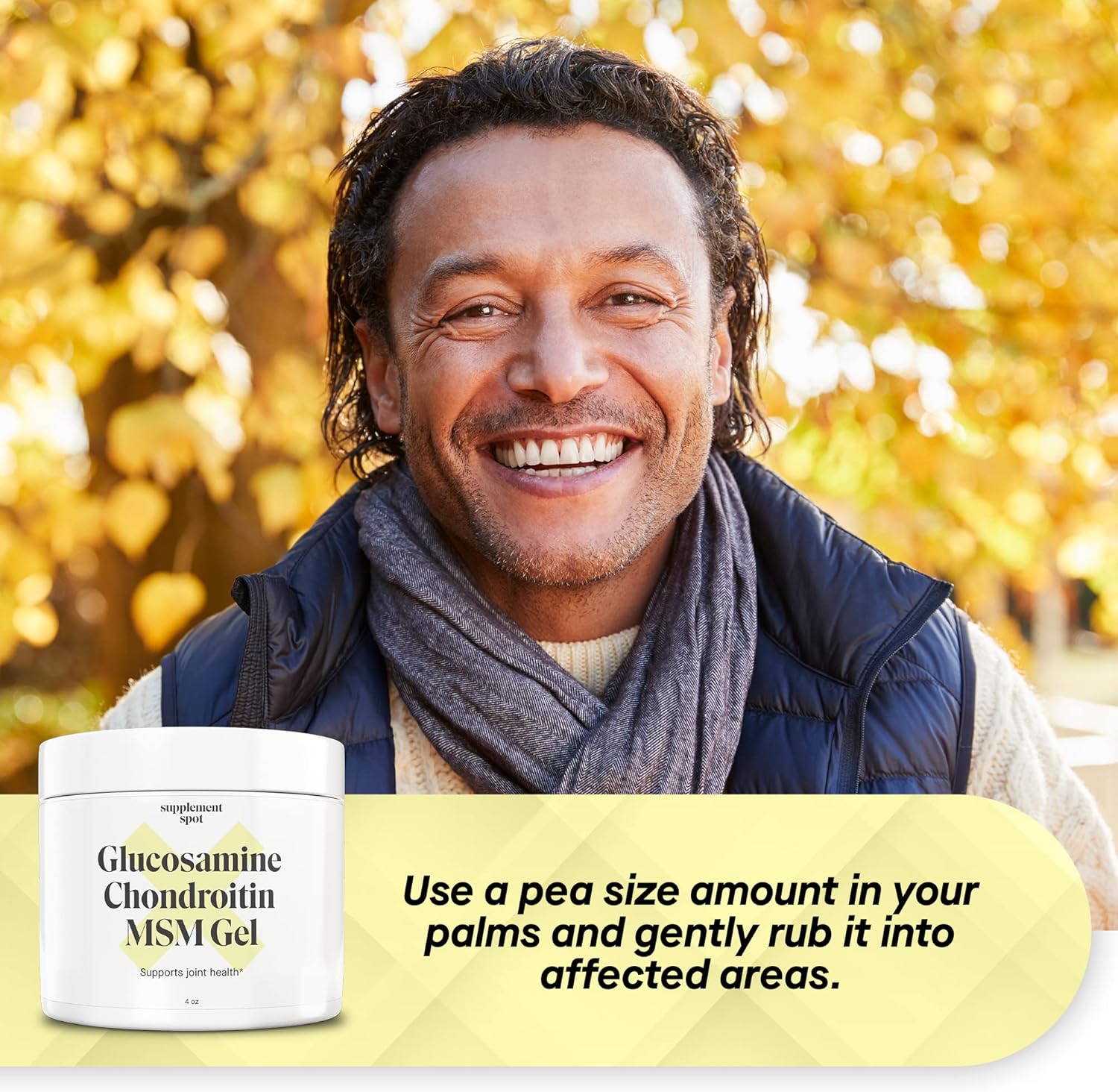 Joint Health Gel with Glucosamine, Chondroitin, MSM & Bromelain - 4 oz (90 Day Supply) for Men & Women