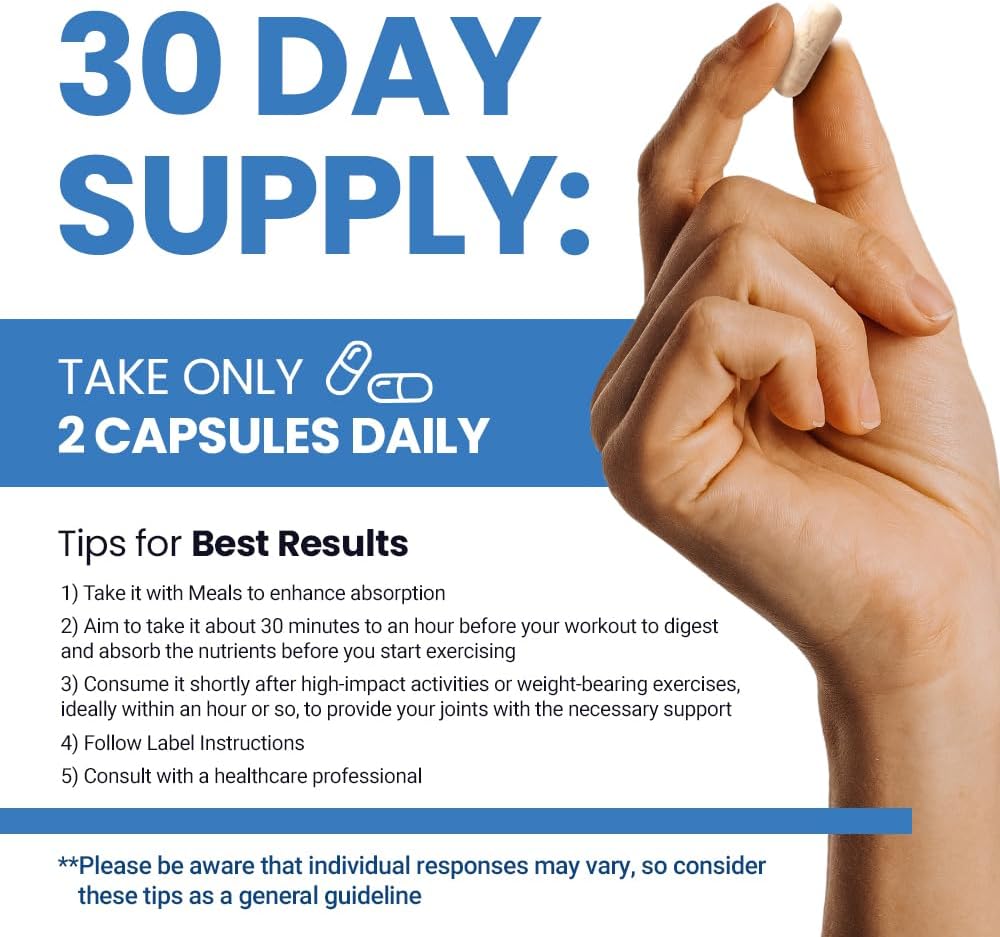 Joint Health Supplement with Boswellia and American Ginseng for Mobility Support - 60 Capsules