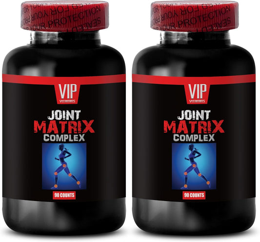 Joint Matrix Complex - Glucosamine Supplement Tablets for Adult Joint Support - Collagen Pills for Knee Health - 2 Bottles, 180 Tablets