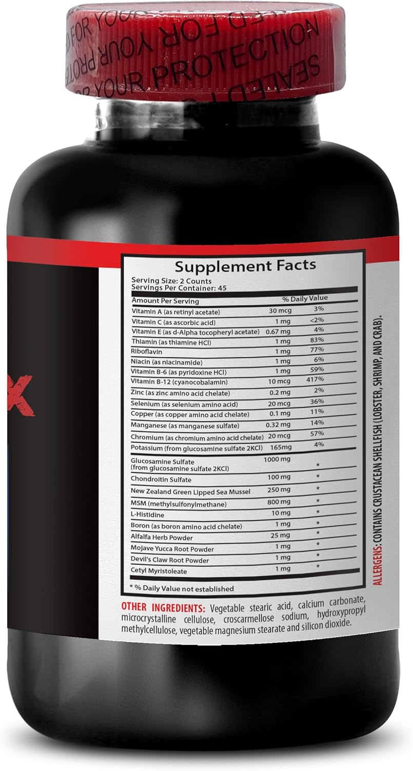 Joint Matrix Complex - Glucosamine Supplement Tablets for Adult Joint Support - Collagen Pills for Knee Health - 2 Bottles, 180 Tablets