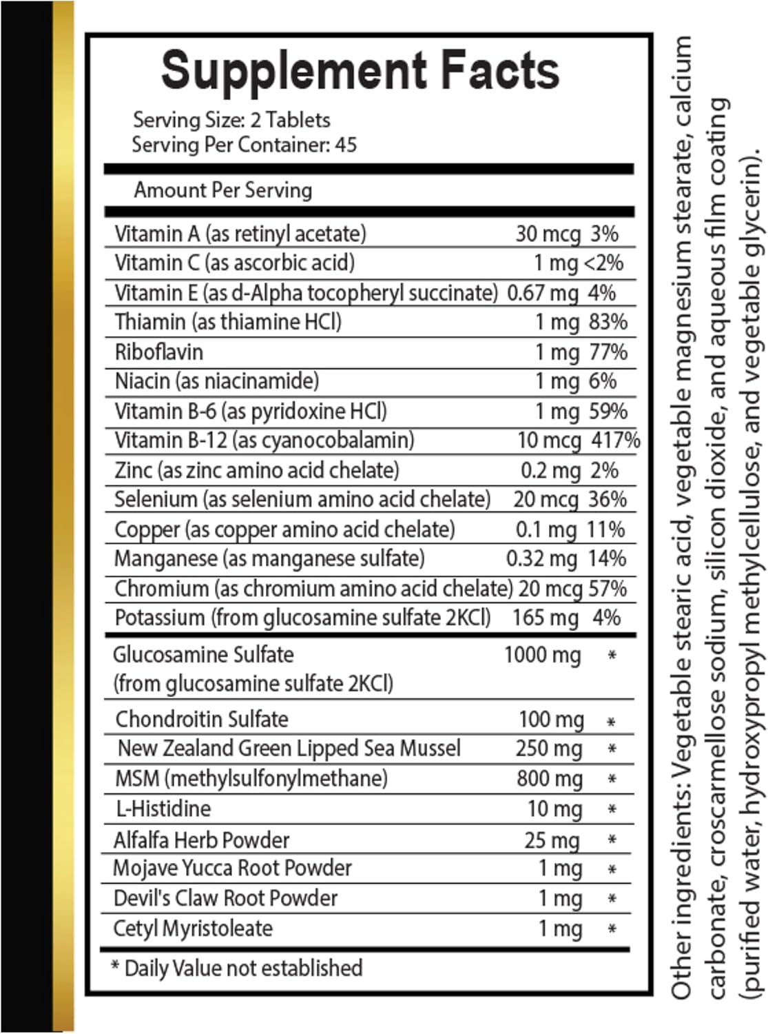 Joint Matrix PRO with MSM, Glucosamine & Chondroitin Sulfate - Advanced Joint Support Formula for Comfort & Flexibility - 1 Bottle