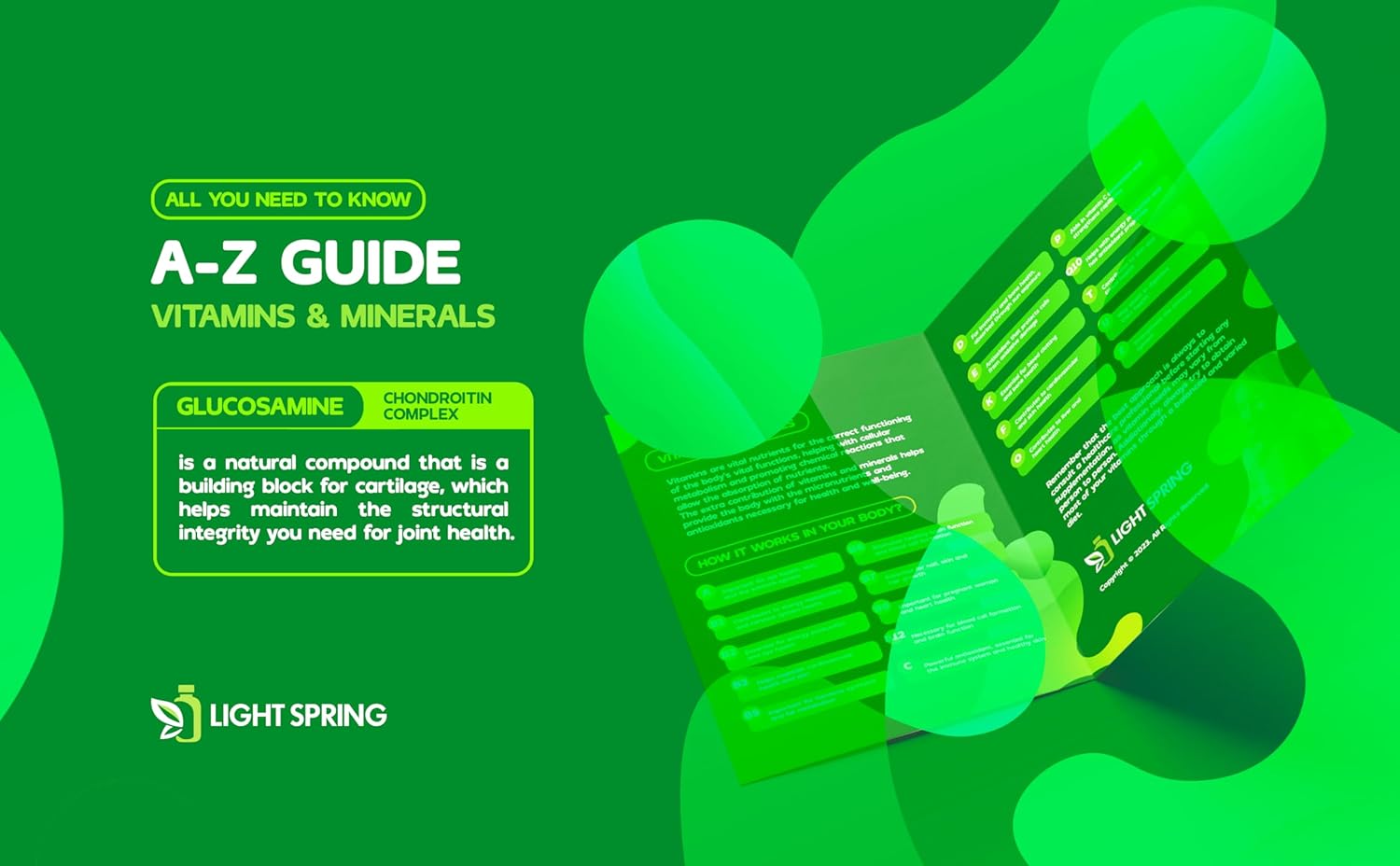 Joint Support Bundle: Glucosamine Chondroitin Complex with MSM, 120 Caplets + A to Z Vitamins & Minerals - Better Light&Spring Guide