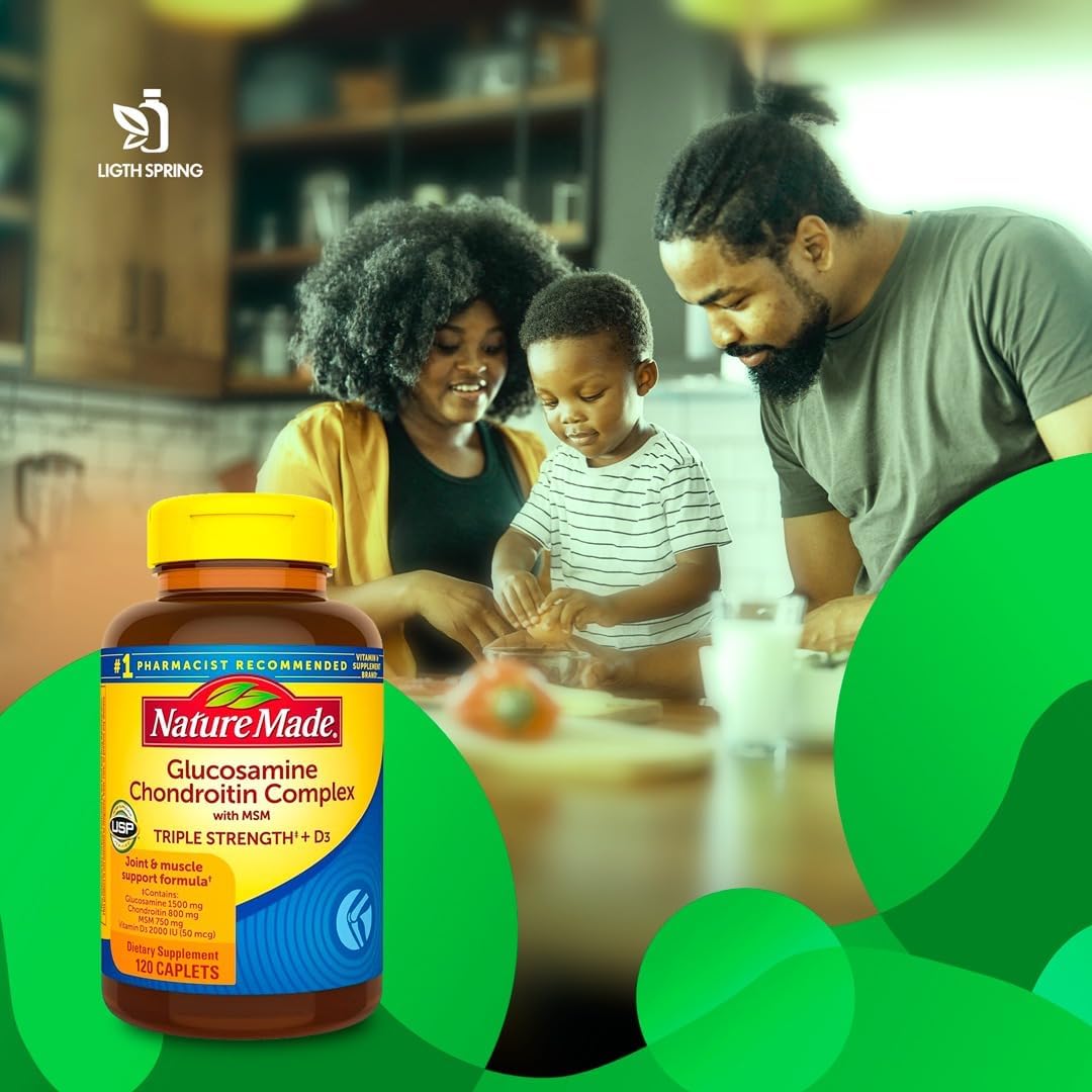 Joint Support Bundle: Glucosamine Chondroitin Complex with MSM, 120 Caplets + A to Z Vitamins & Minerals - Better Light&Spring Guide