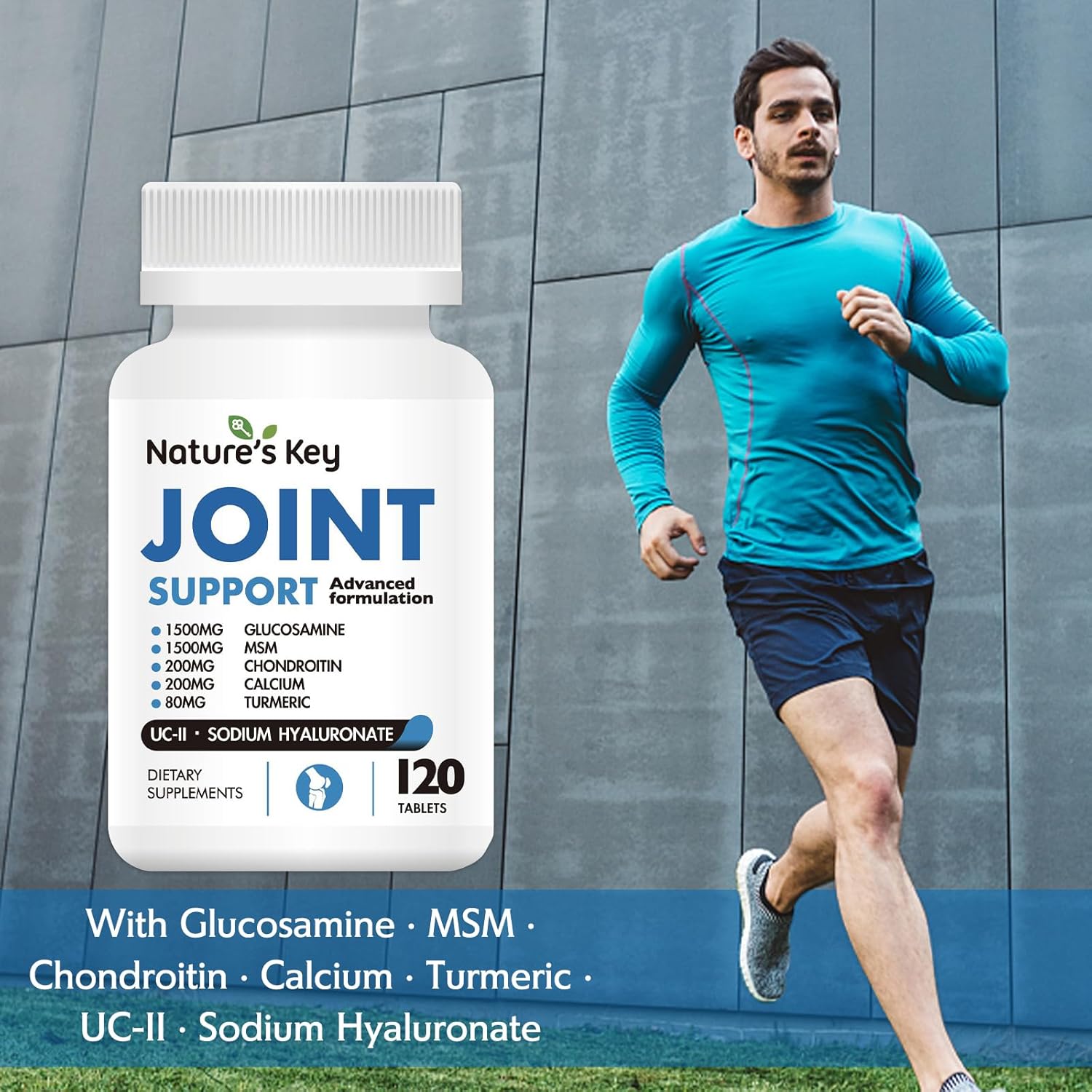 Joint Support Complex with Glucosamine, Chondroitin, MSM, Turmeric, and More - 120 Tablets for Healthy Joints and Mobility