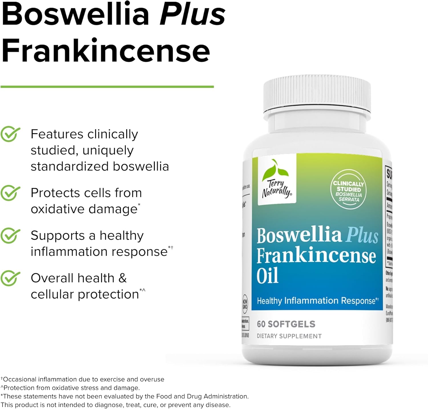Joint Support Supplement with Boswellia & Frankincense Oil for Mobility & Comfort - 60 Softgels