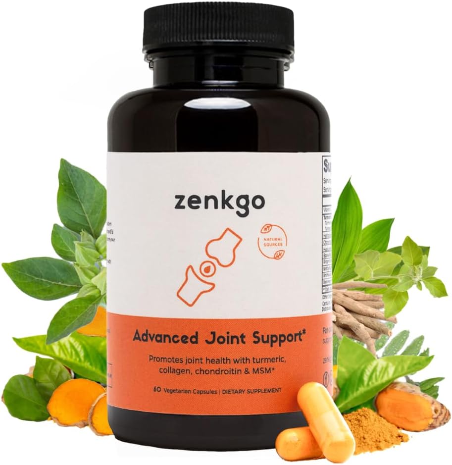 Joint Support Supplement with Chondroitin, Boswellia, MSM, Turmeric, and Collagen for Mobility, Comfort, and Repair - 60 Capsules