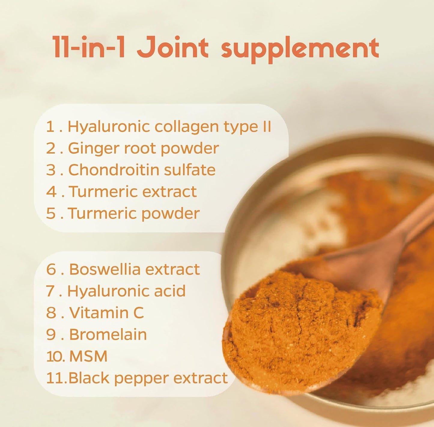 Joint Support Supplement with Chondroitin, Boswellia, MSM, Turmeric, and Collagen for Mobility, Comfort, and Repair - 60 Capsules