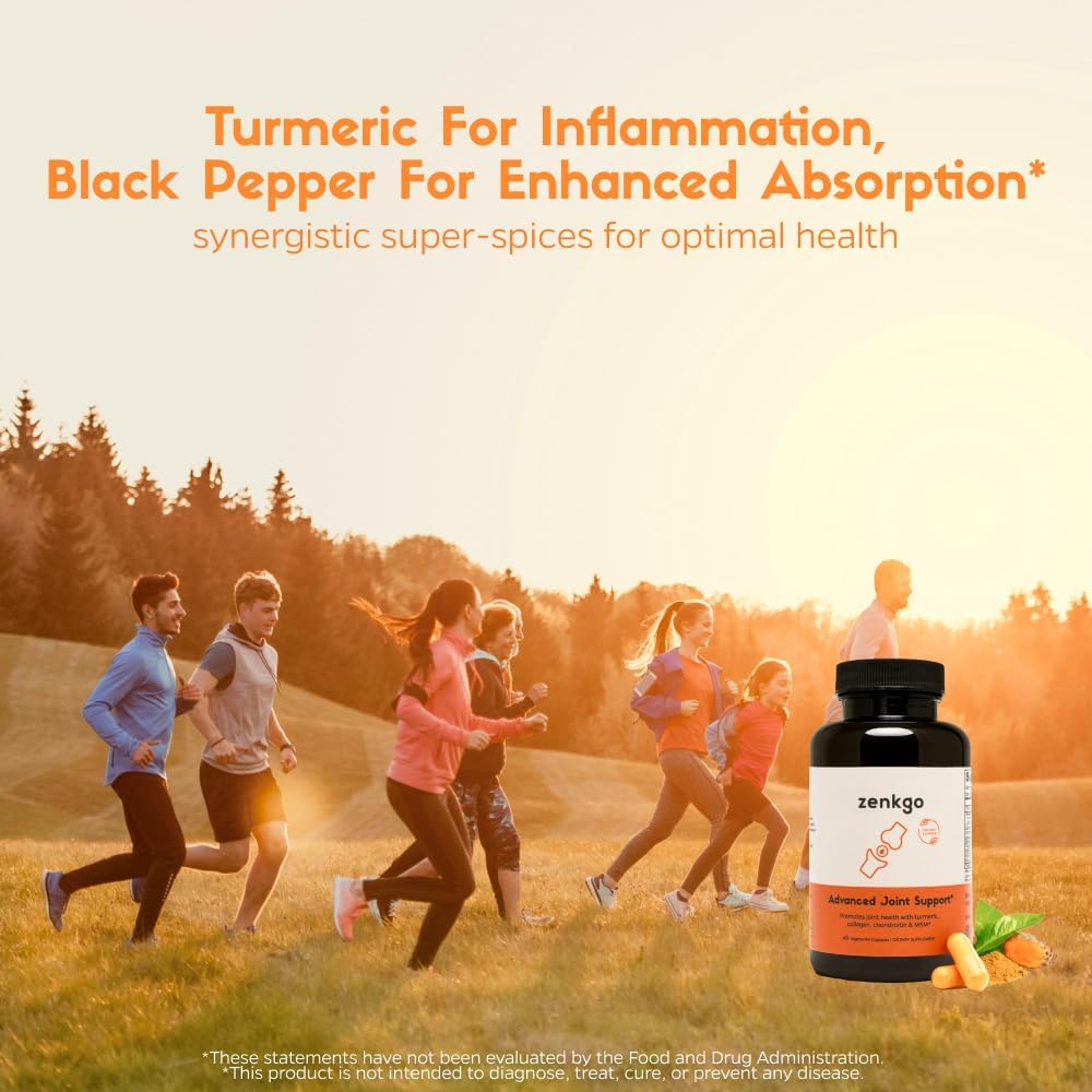 Joint Support Supplement with Chondroitin, Boswellia, MSM, Turmeric, and Collagen for Mobility, Comfort, and Repair - 60 Capsules