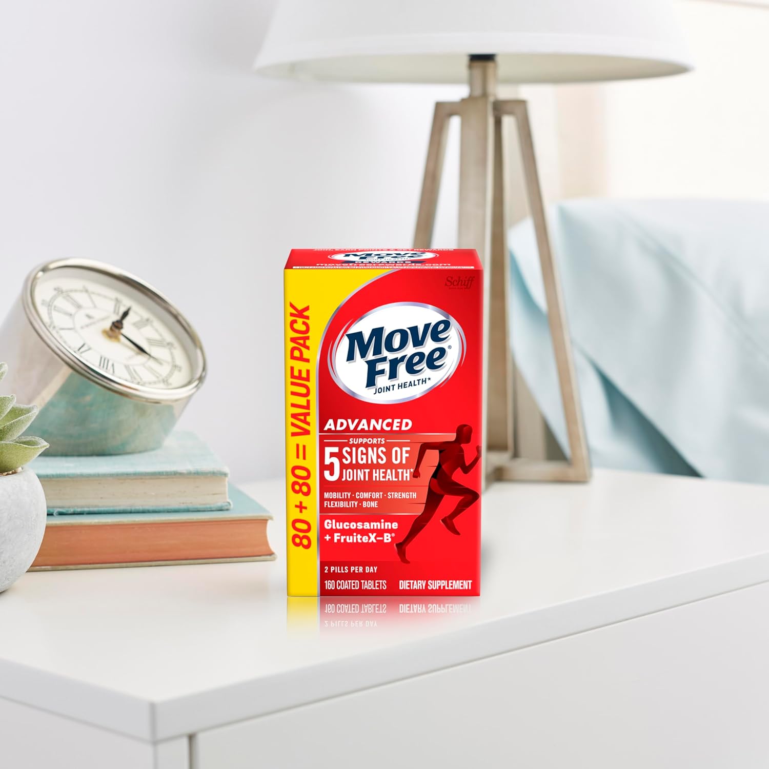 Joint Support Supplement with Glucosamine, Chondroitin, Calcium Fructoborate - 160 Tablets for Mobility & Bone Strength