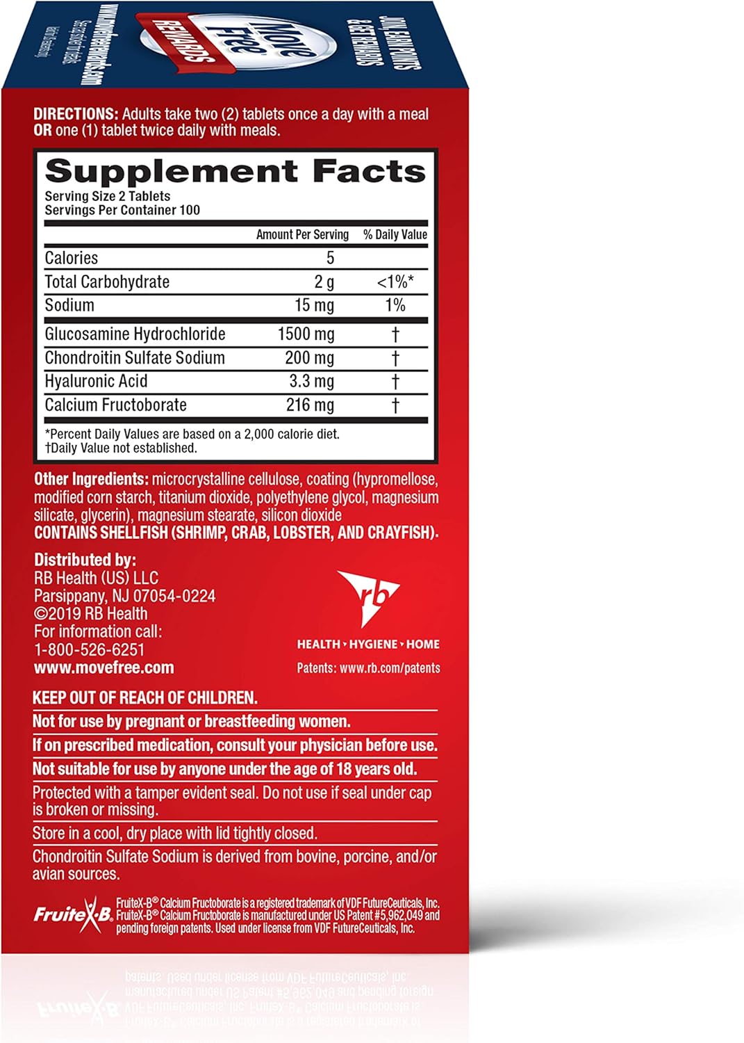 Joint Support Supplement with Glucosamine, Chondroitin, Calcium Fructoborate - 200 Tablets for Mobility, Comfort, Strength, Flexibility & Bone Health
