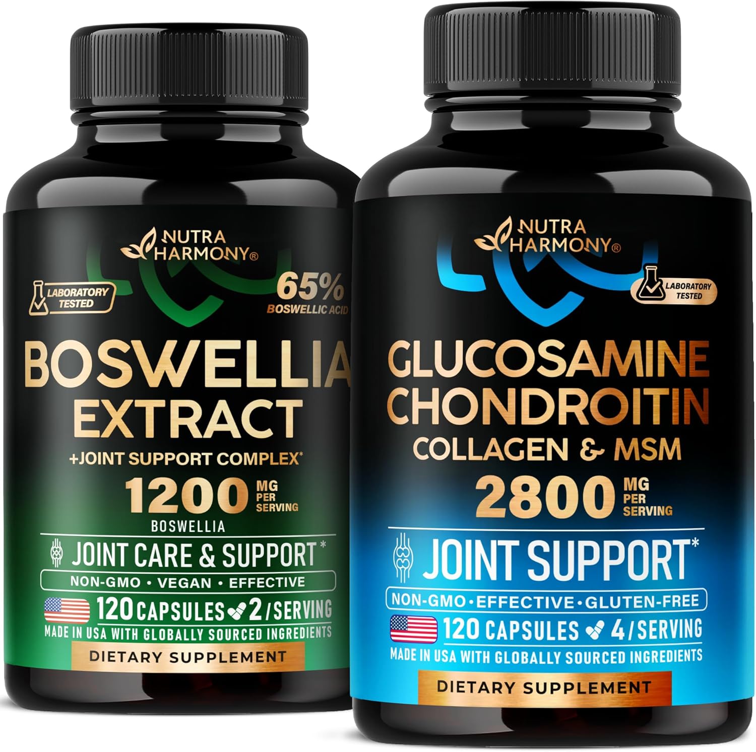 Joint Support Supplement with Glucosamine, Chondroitin, and Boswellia Extract
