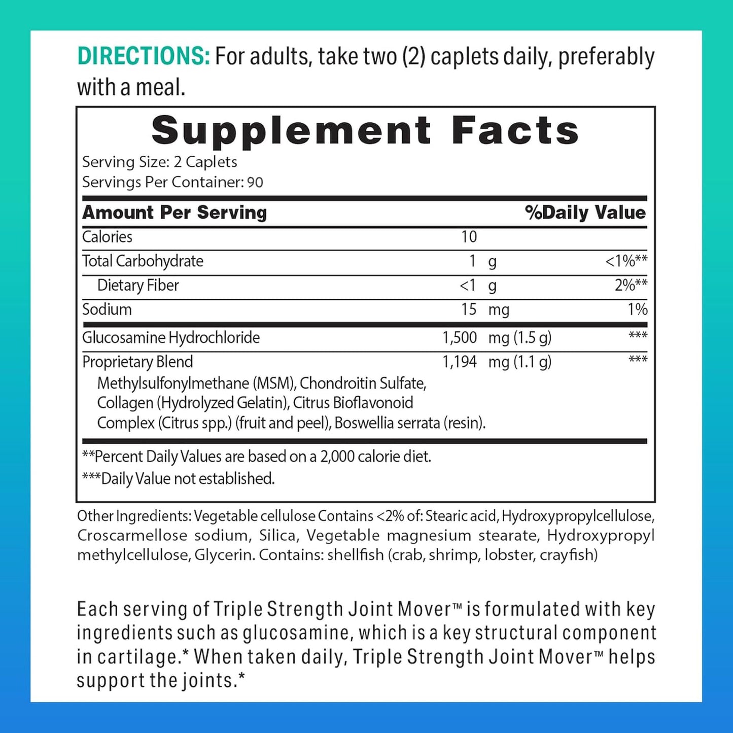 Joint Support Supplement with Glucosamine, Chondroitin, MSM, Collagen, Boswellia Serrata Extract - 180 Caplets for Joint Strength & Flexibility