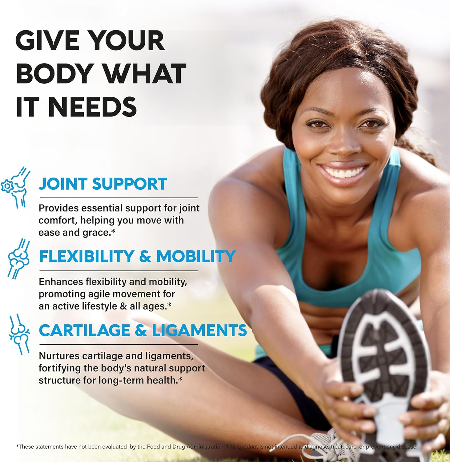 Joint Support Supplement with Glucosamine, Chondroitin, MSM, and Collagen | FSA & HSA Eligible | Made in USA | Flexibility Vitamins for Men & Women | Pack of 2