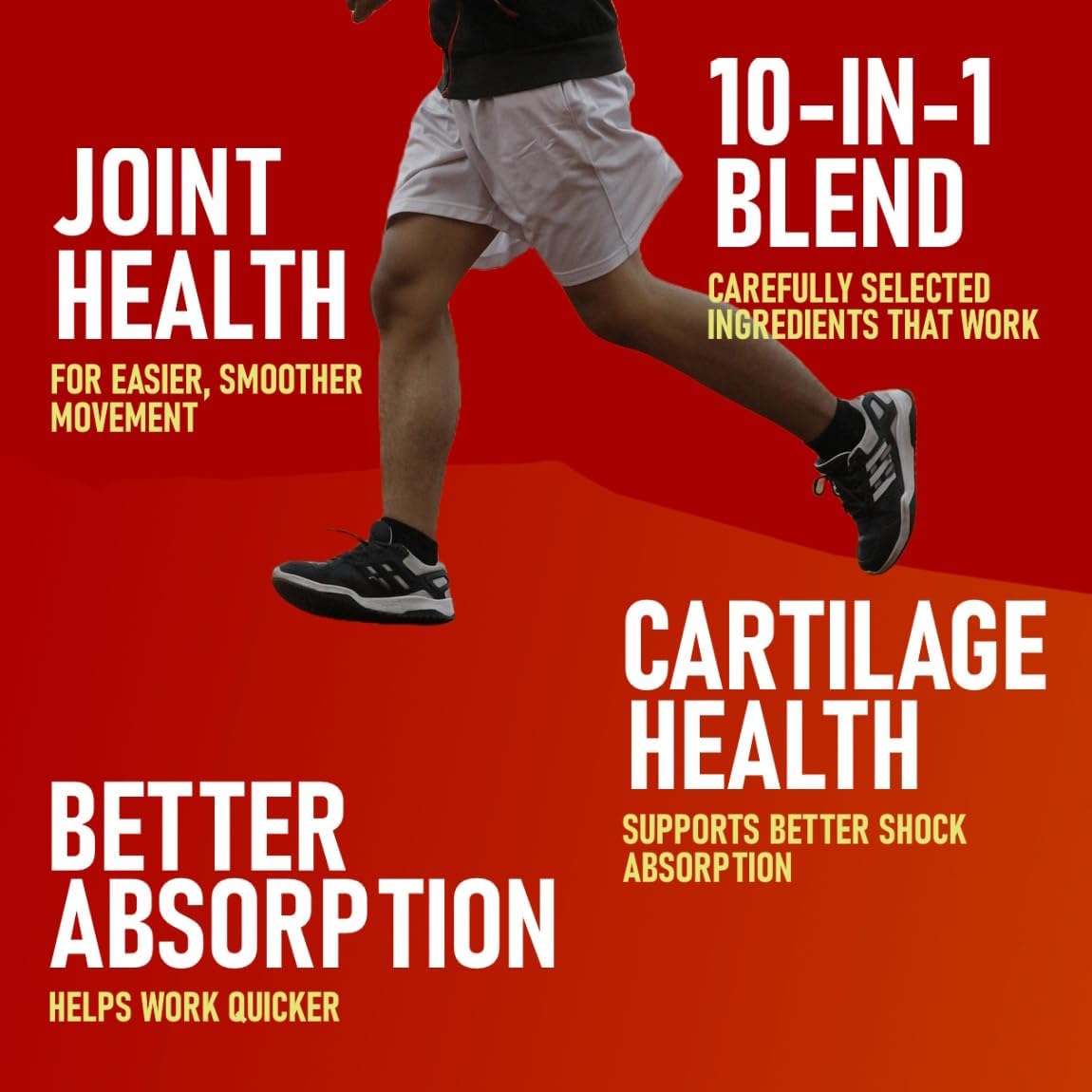 Joint Support Supplement with Glucosamine, Chondroitin, MSM, Curcumin, Turmeric, and Boswellia - 90 Capsules for Bone, Back, Knee, and Hand Flexibility & Mobility - Joint Health for Women & Men