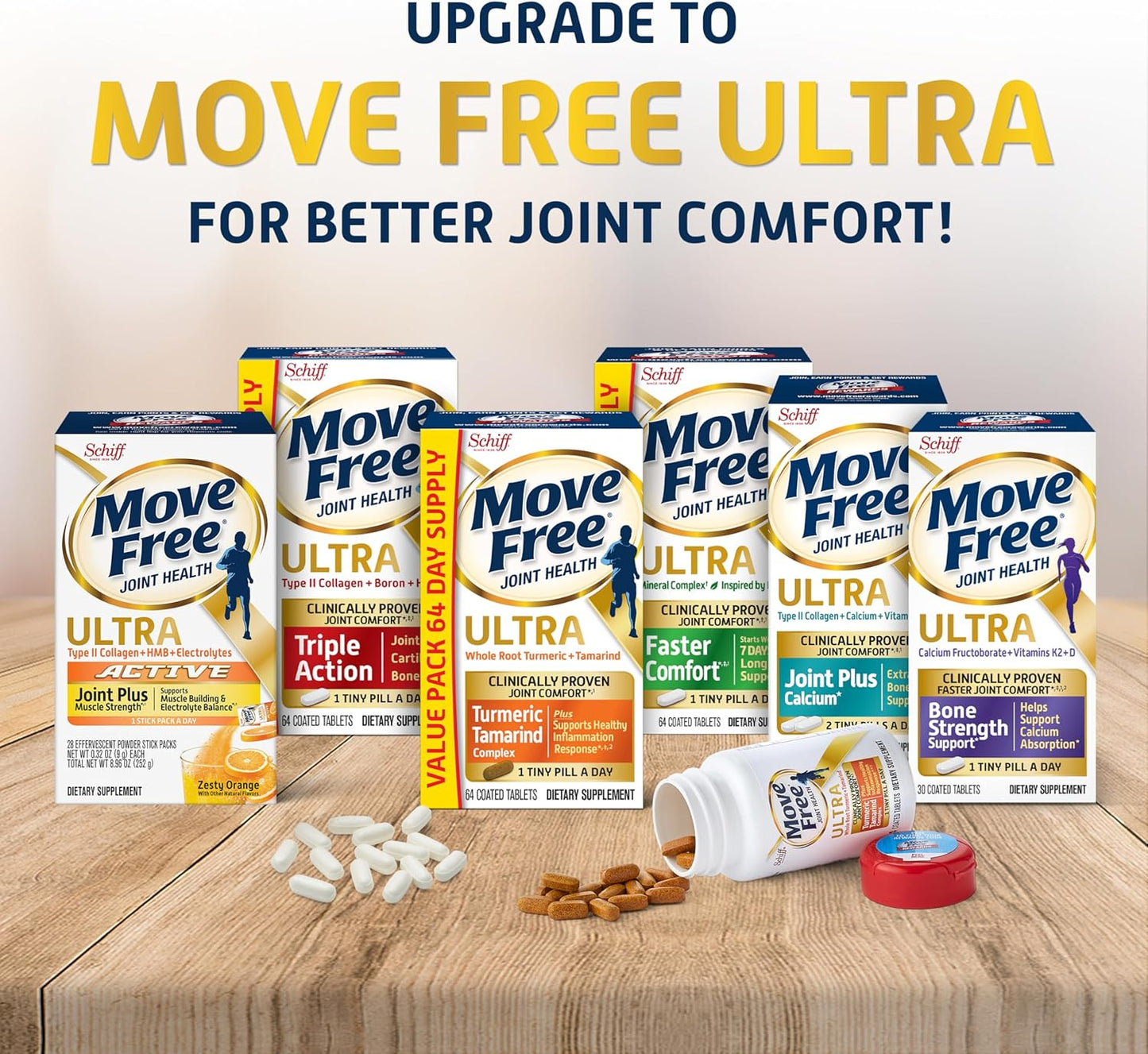 Joint Support Supplement with Glucosamine, Chondroitin, Calcium Fructoborate - 160 Tablets for Mobility & Bone Strength