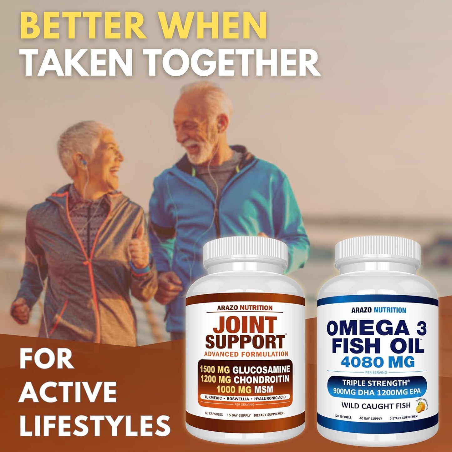 Joint Support Supplement with Glucosamine, Chondroitin, Turmeric, MSM, and Boswellia - 60 Capsules for Bone and Joint Relief