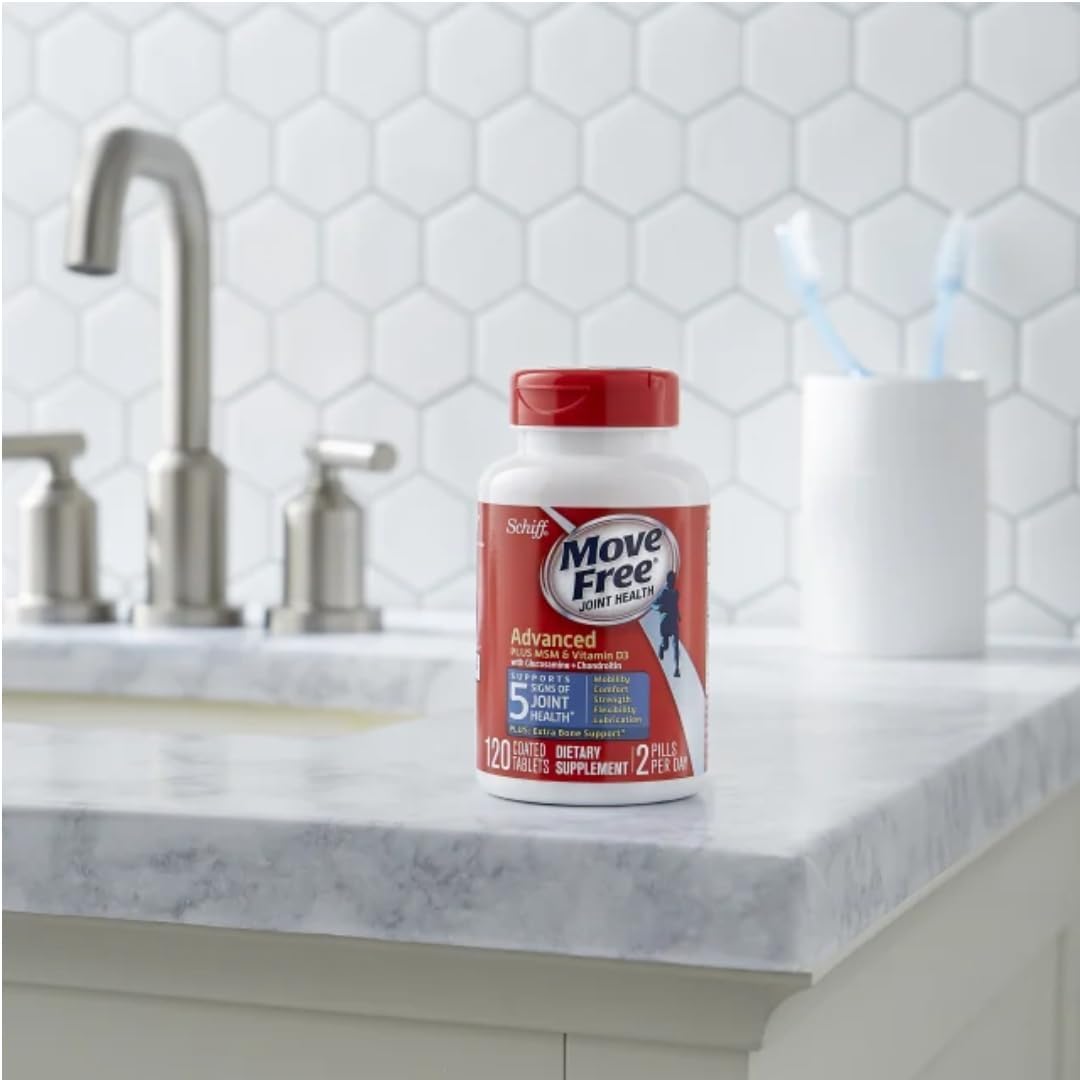 Joint Support Supplement with Glucosamine, Chondroitin, MSM, Vitamin D3 - Supports Mobility, Comfort, Strength, Flexibility, Bone & Immune Health - 120 Tablets (2 Pack)