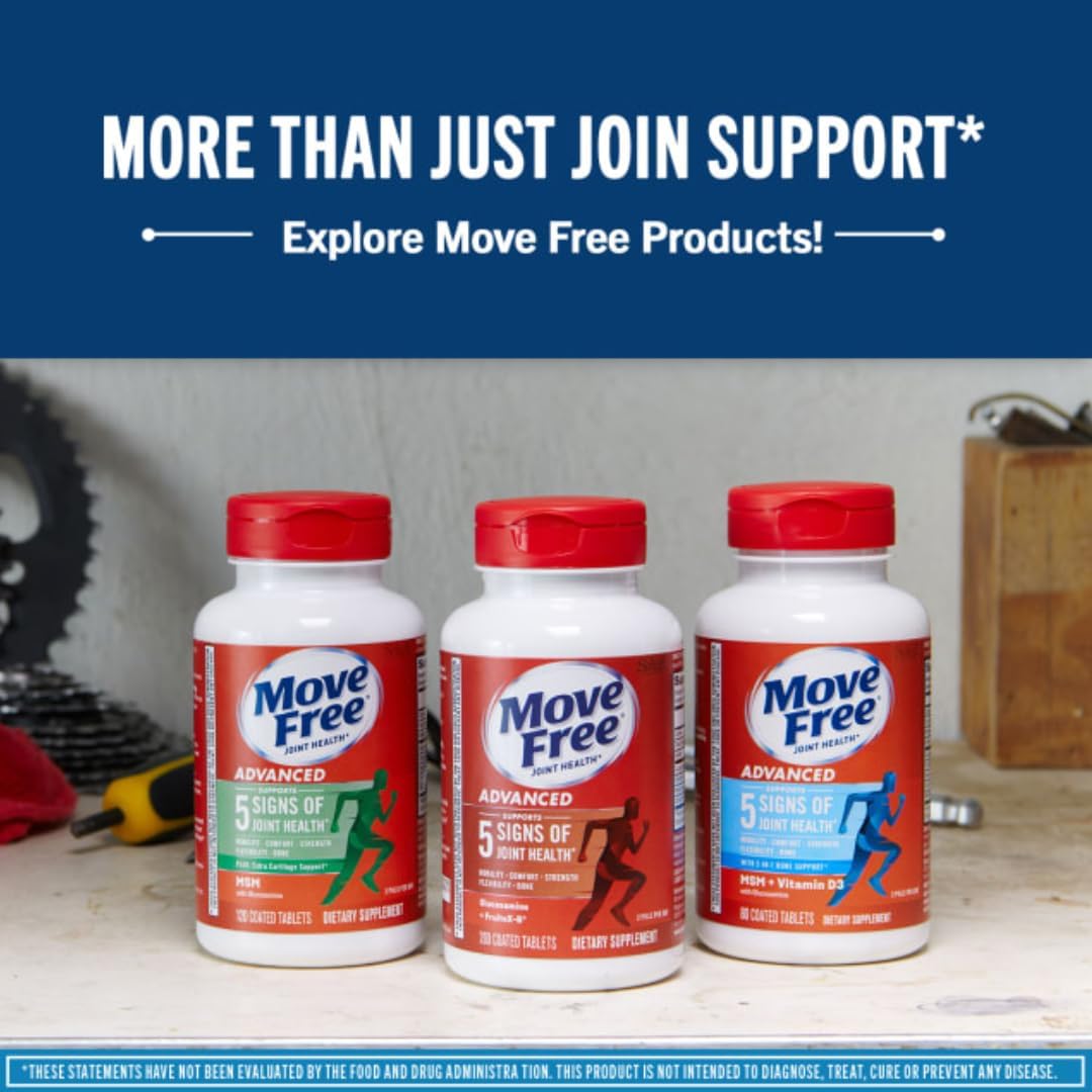 Joint Support Supplement with Glucosamine, Chondroitin, MSM, Vitamin D3 - Supports Mobility, Comfort, Strength, Flexibility, Bone & Immune Health - 120 Tablets (2 Pack)