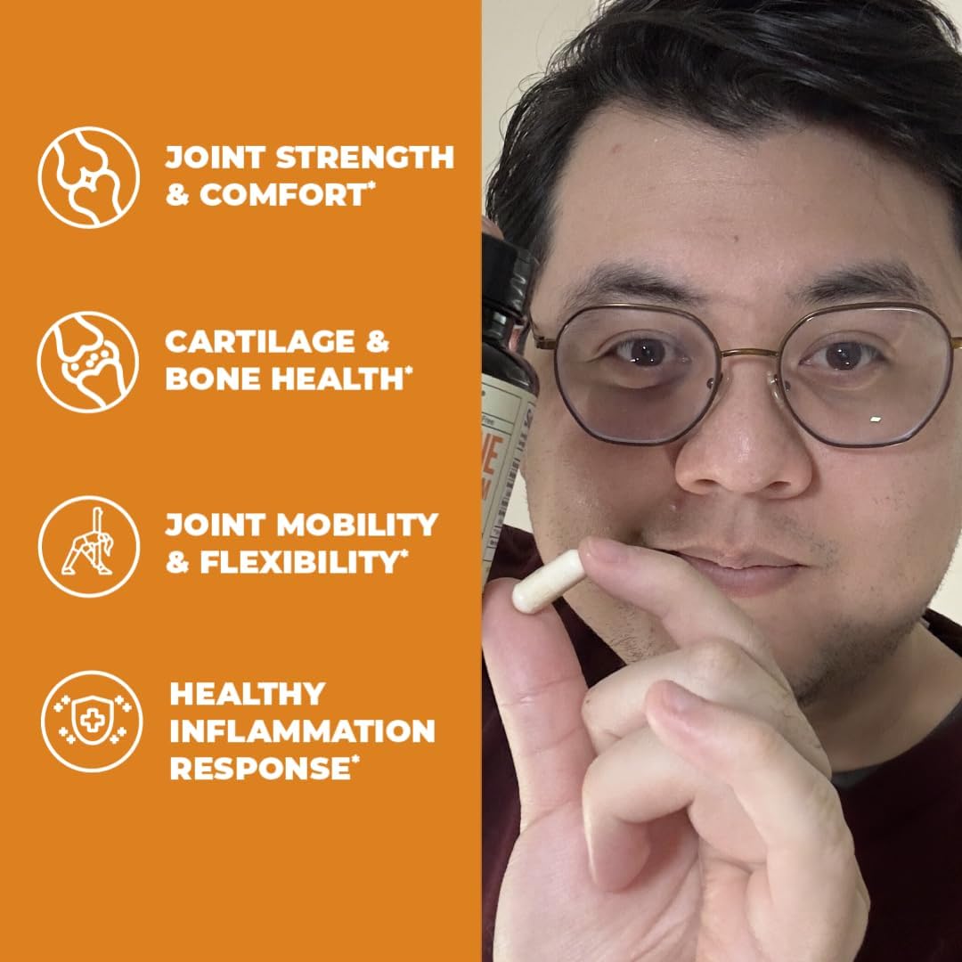 Joint Support Supplement with Glucosamine, Hyaluronic Acid, MSM & Boswellia - Antioxidant & Inflammatory Support for Joint Health. 2 Pack.