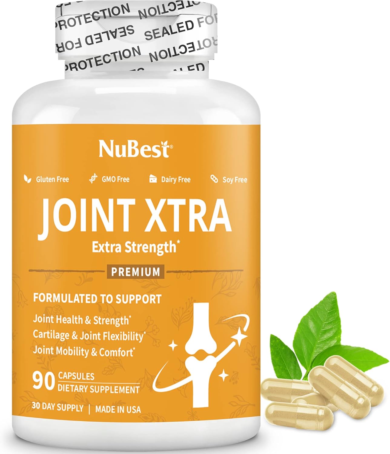 Joint Xtra - Triple Strength Joint Support Supplement with Glucosamine, Chondroitin, Turmeric, MSM & Boswellia - Vegan Capsules for Joint & Cartilage Health
