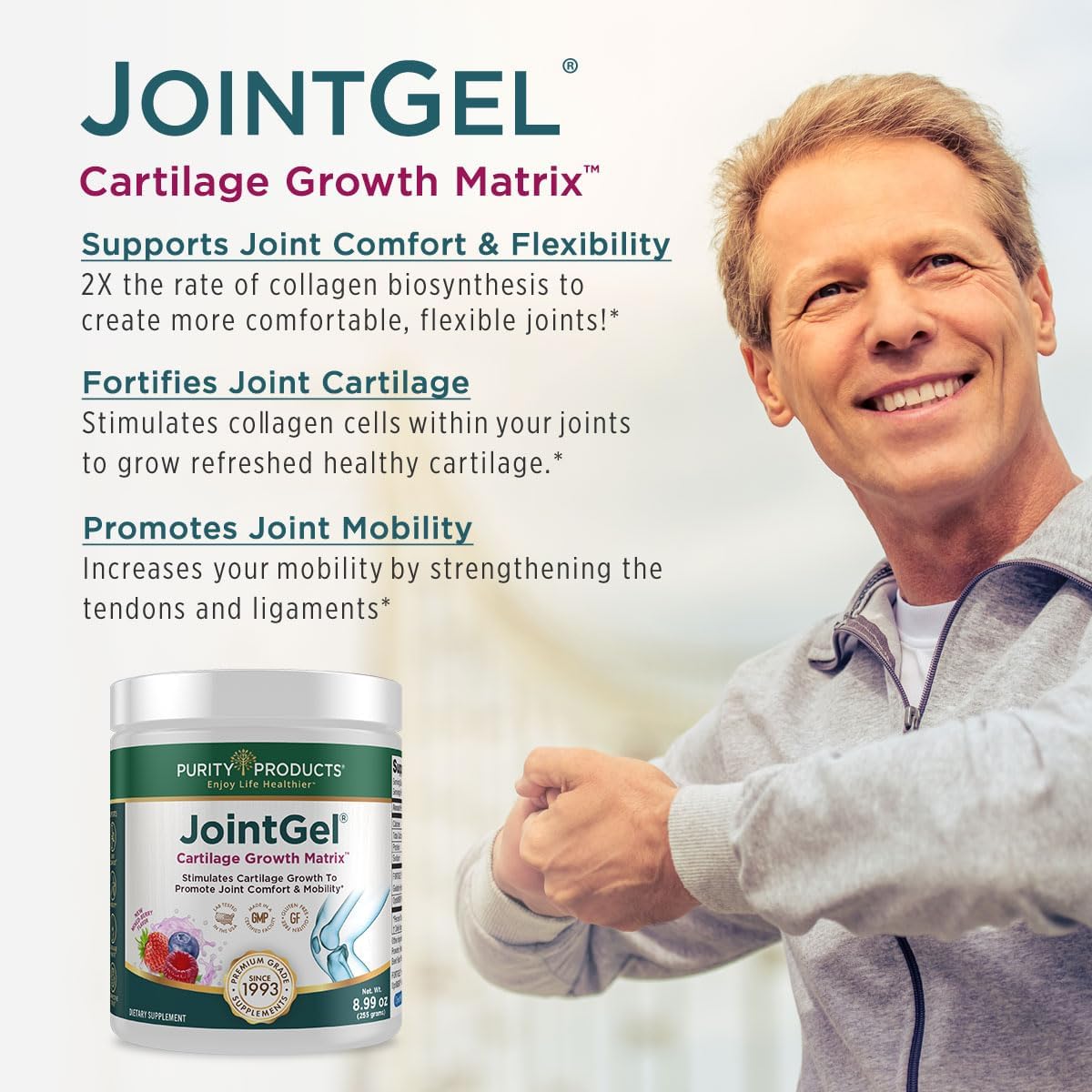 JointGel Bundle: Berry Flavor HA Joint Formula with Collagen Peptides, MSM, and Hyaluronic Acid for Joint Health and Flexibility