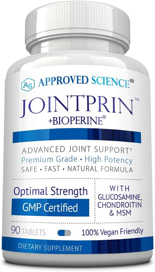 Jointprin by Approved Science - Advanced Joint Support Formula with Glucosamine, MSM, Chondroitin, Turmeric, Boswellia, BioPerine - 90 Tablets