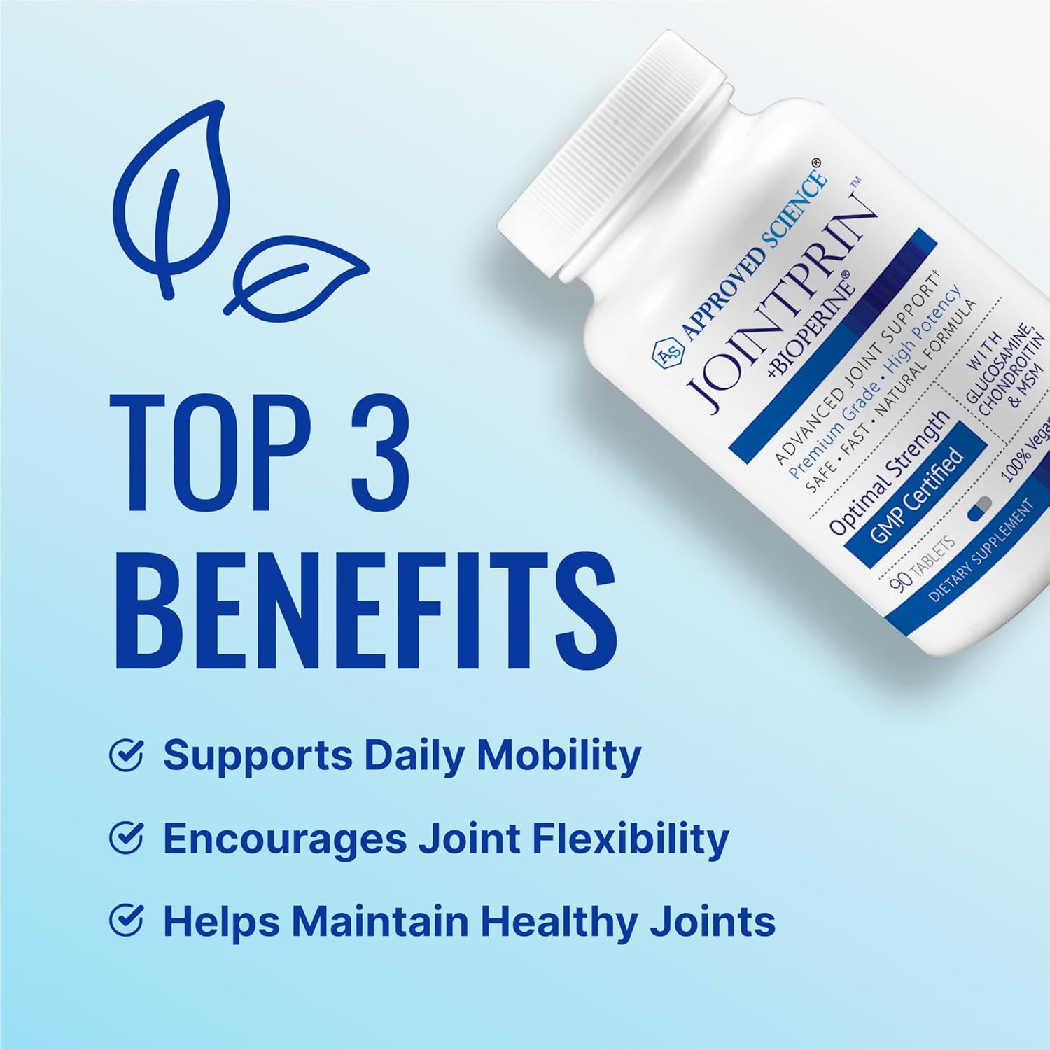 Jointprin by Approved Science - Advanced Joint Support Formula with Glucosamine, MSM, Chondroitin, Turmeric, Boswellia, BioPerine - 90 Tablets