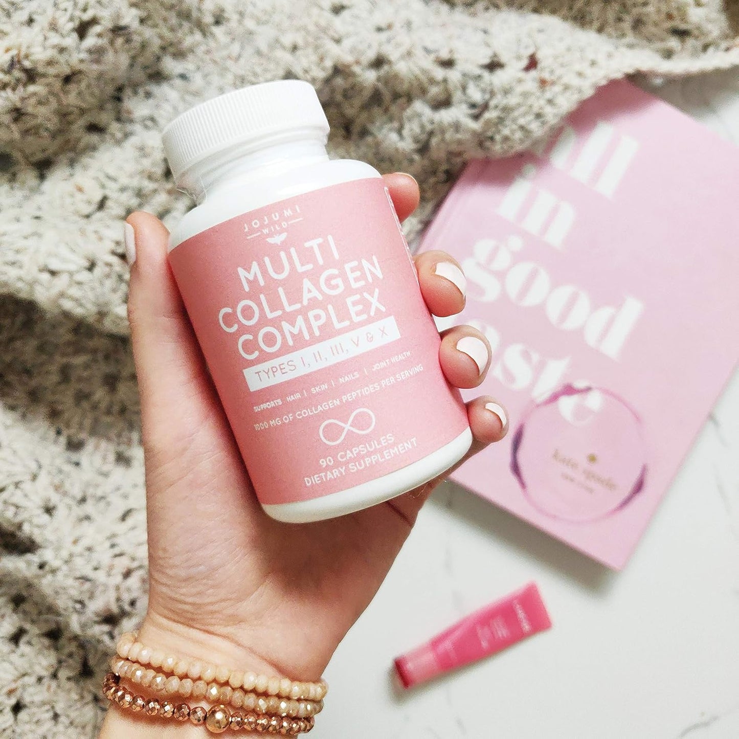 JOJUMI WILD 5-in-1 Multi Collagen Capsules for Skin, Hair, Nails, Joints - Women's Collagen Supplements for Gut Health, Anti Aging - Type I, II, III, V + X