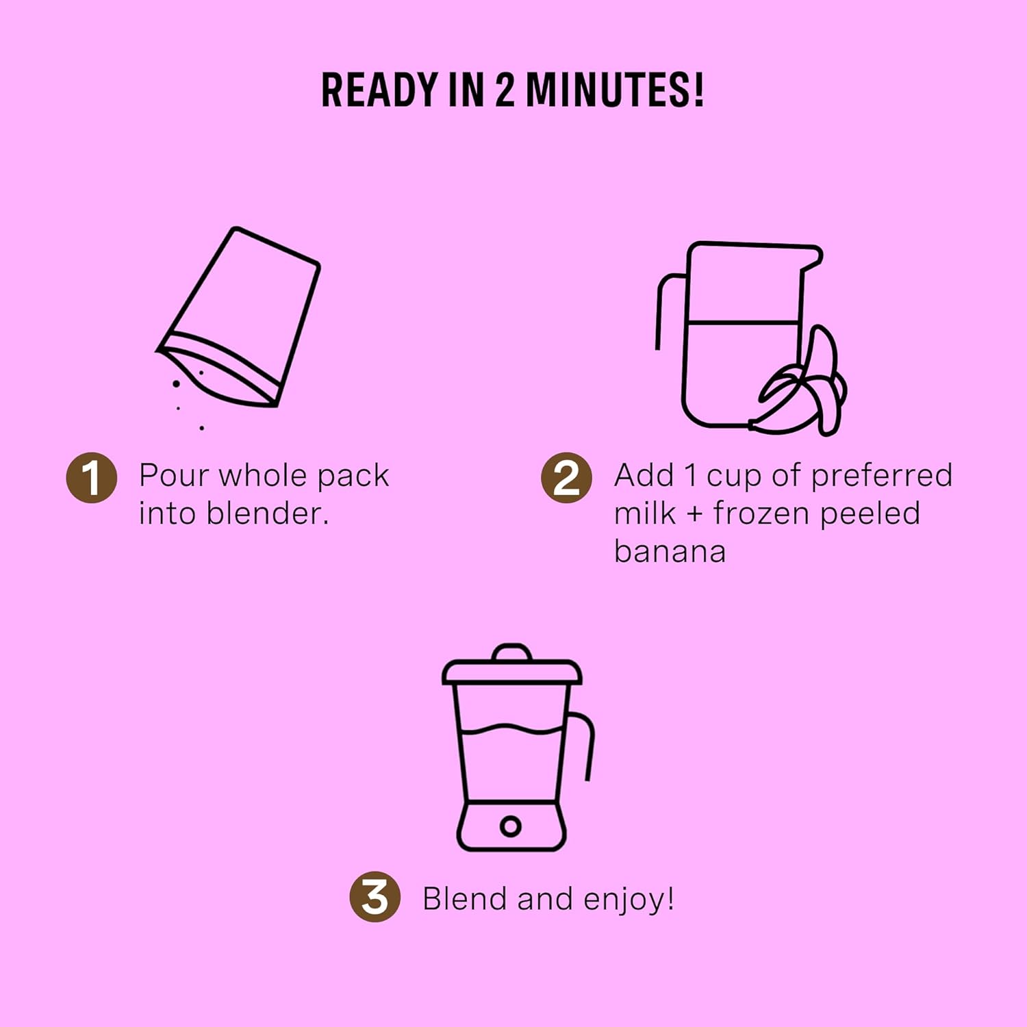 JOVA JOVA Double Chocolate Collagen & Protein Meal Replacement Shake - Pack of 6 Smoothie Kits with 25g Protein, 11g Fiber, 2g Sugar - Delicious & Creamy, Gluten-Free, Non-GMO, USA Made