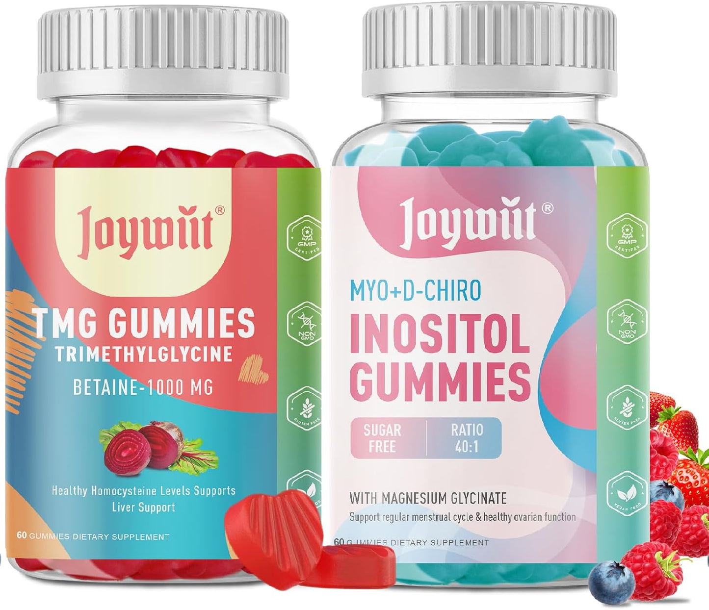 Joywiit Inositol Gummies with TMG Supplements for Improved Mood and Energy Boost