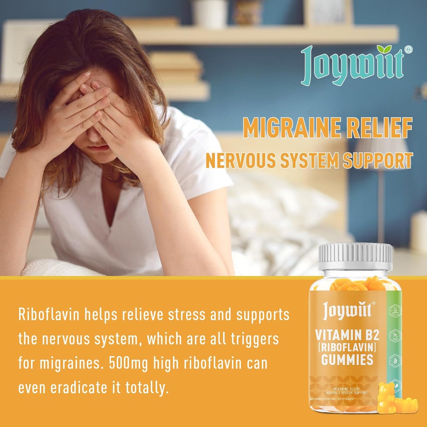 Joywiit Vitamin B2 and Soursop Graviola Gummies - Immune Support and Energy Boost Supplement