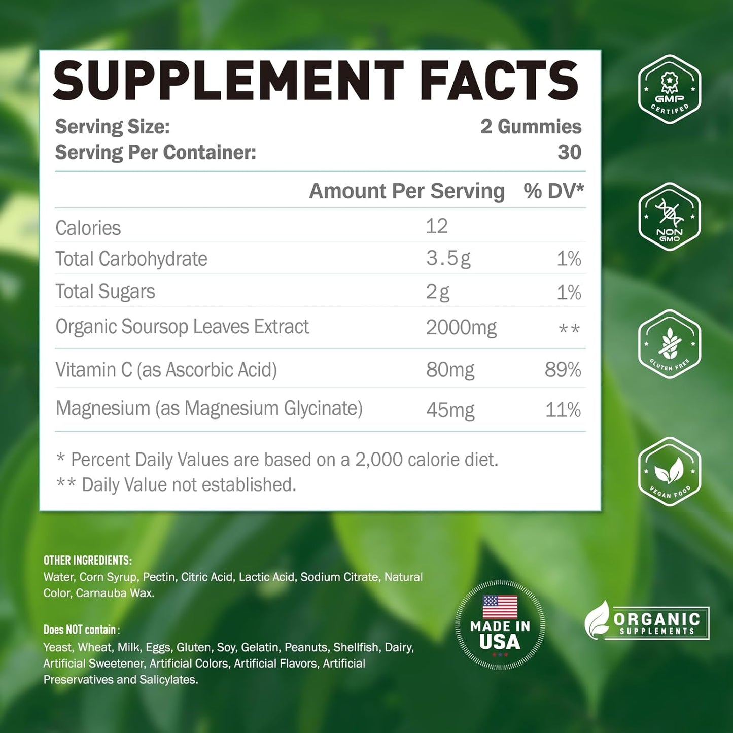 Joywiit Vitamin B2 and Soursop Graviola Gummies - Immune Support and Energy Boost Supplement