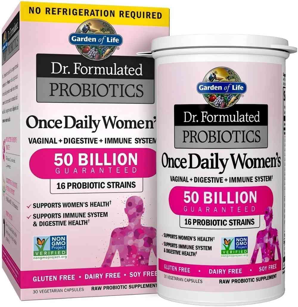 JUGLY Women's Probiotic Capsules 50 Billion CFU, 16 Strains, Organic Prebiotics, Dairy Free - Digestive, Vaginal & Immune Health - 30ct