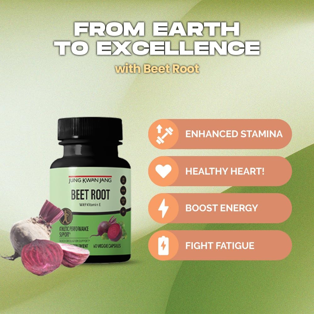 JUNG KWAN JANG Beet Root Capsules with Vitamin E - 60 Count