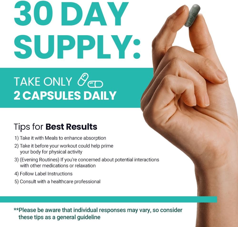 JungKwanJang Heart Health Supplement with Spirulina and American Ginseng - Immune System and Energy Support, 60 Capsules