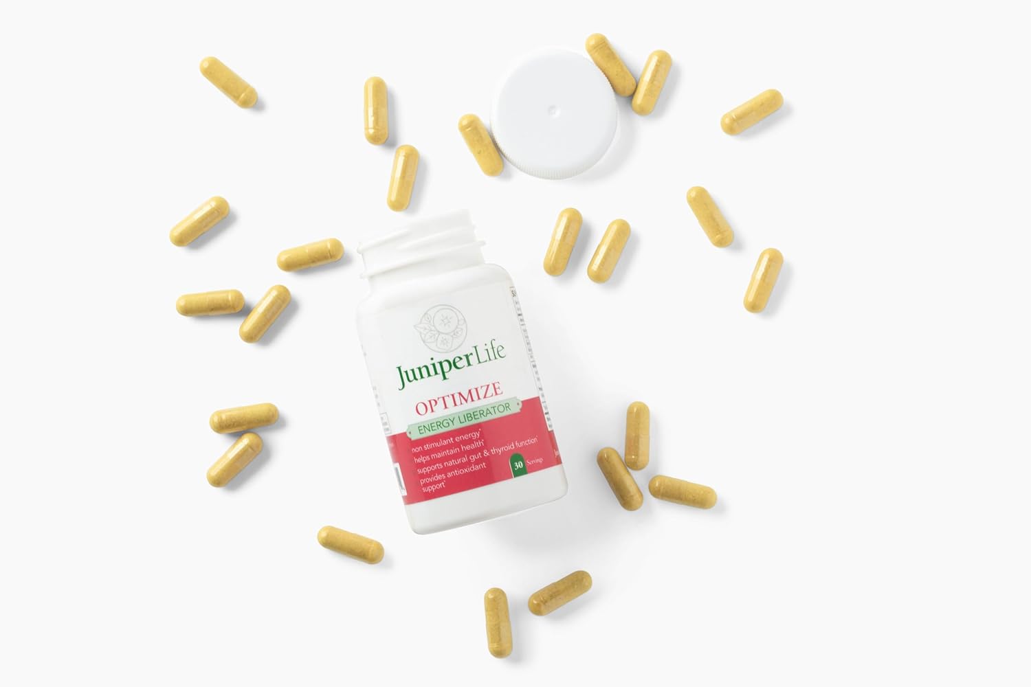 JuniperLIfe Optimize Supplement with Berberine, Acetyl l-carnitine, Theanine, Alpha-lipoic Acid, Quercitin, and Taurine for Thyroid, Antioxidant, Cholesterol, Memory, and Energy Support